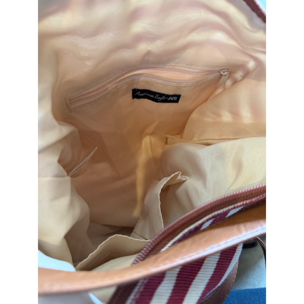 American Eagle Canvas Crossbody Bag American Flag Stars Stripes NWT - Picture 3 of 3